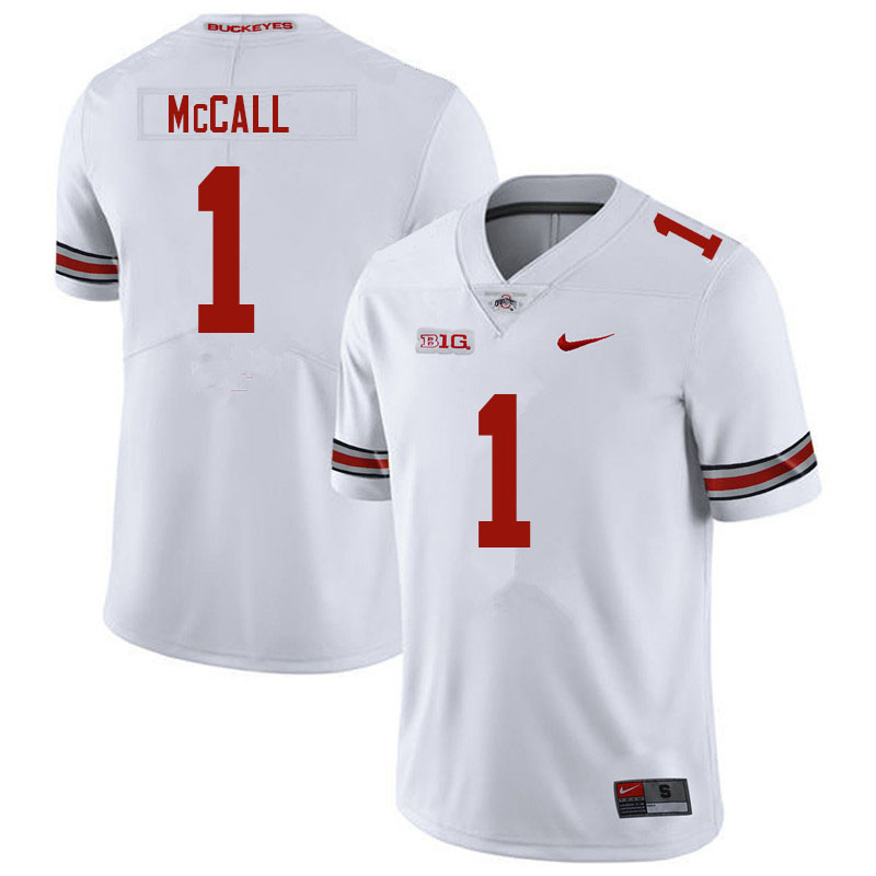 Men #1 Demario McCall Ohio State Buckeyes College Football Jerseys Sale-White